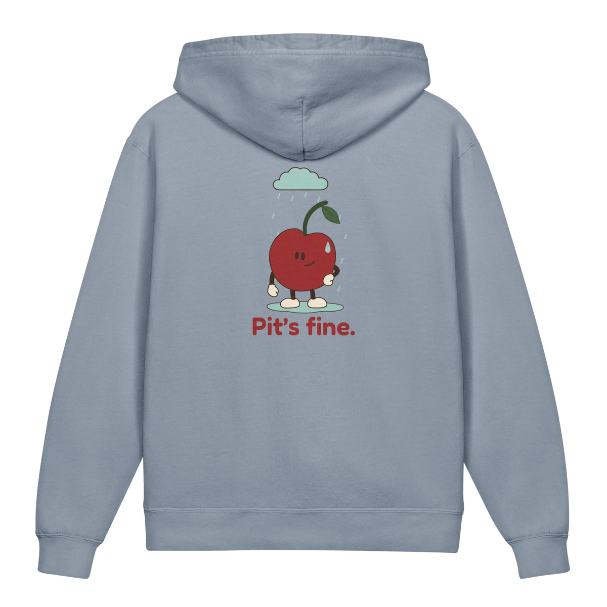 Pit’s Fine Youth Hoodie — Blue Jean — back supplier proof