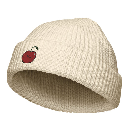 Approved Printful digital proof — AS Colour 1120 Ecru, compact Pit in unlimited-color front cuff embroidery; ghost view.