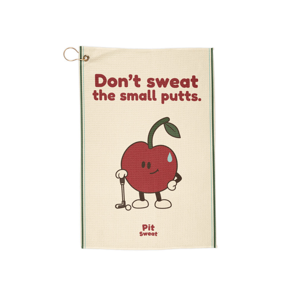 Approved Printful proof — Golf towel — golfing Pit and Don’t sweat the small putts — Front — 985239193