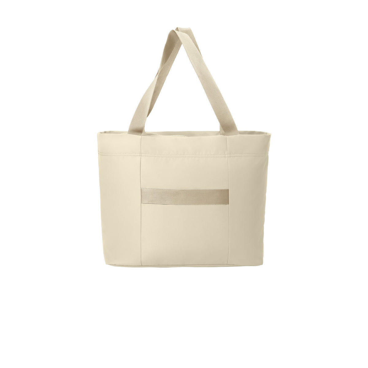 Sahara matte carryall rear view with luggage trolley pass-through and webbing handles