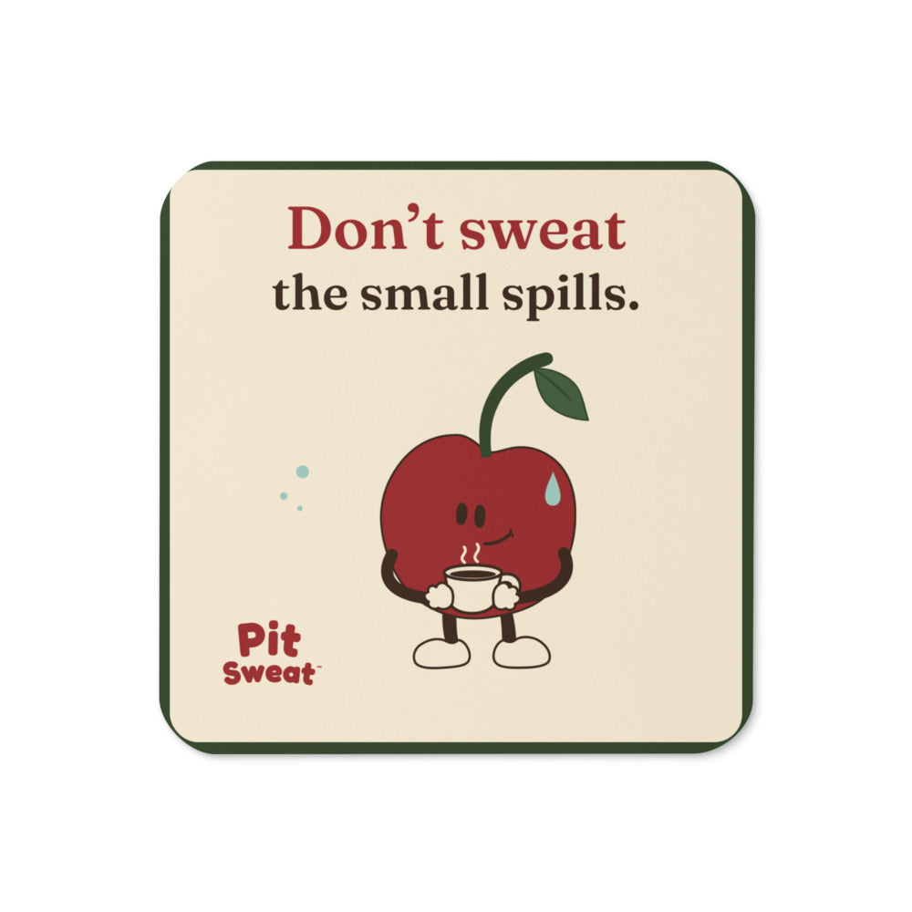 Small Spills Coaster — actual Printful front proof
