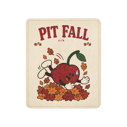 Pit Fall Sherpa Throw — actual Printful digital proof