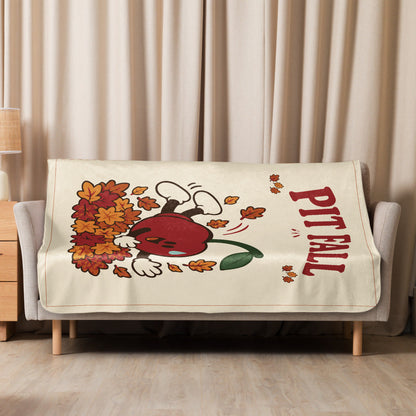 Pit Fall Sherpa Throw — actual Printful digital proof