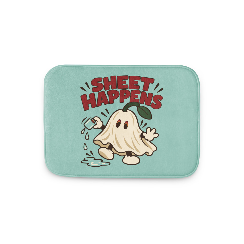 Sheet Happens Bath Mat — actual Printful digital proof