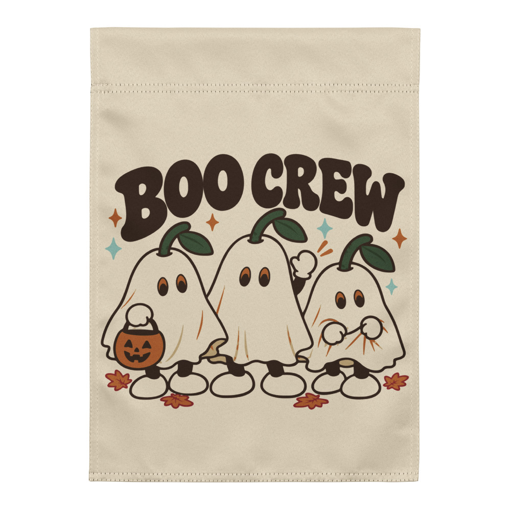Boo Crew Garden Flag — actual Printful digital proof