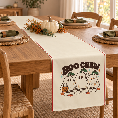 Boo Crew Table Runner — staged lifestyle view
