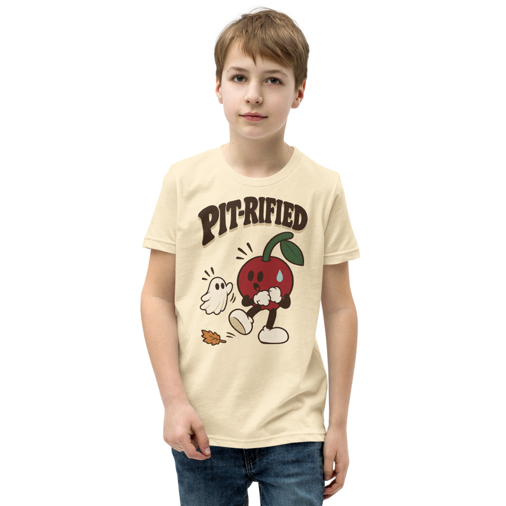 Pit-rified Youth Tee — actual Printful digital proof