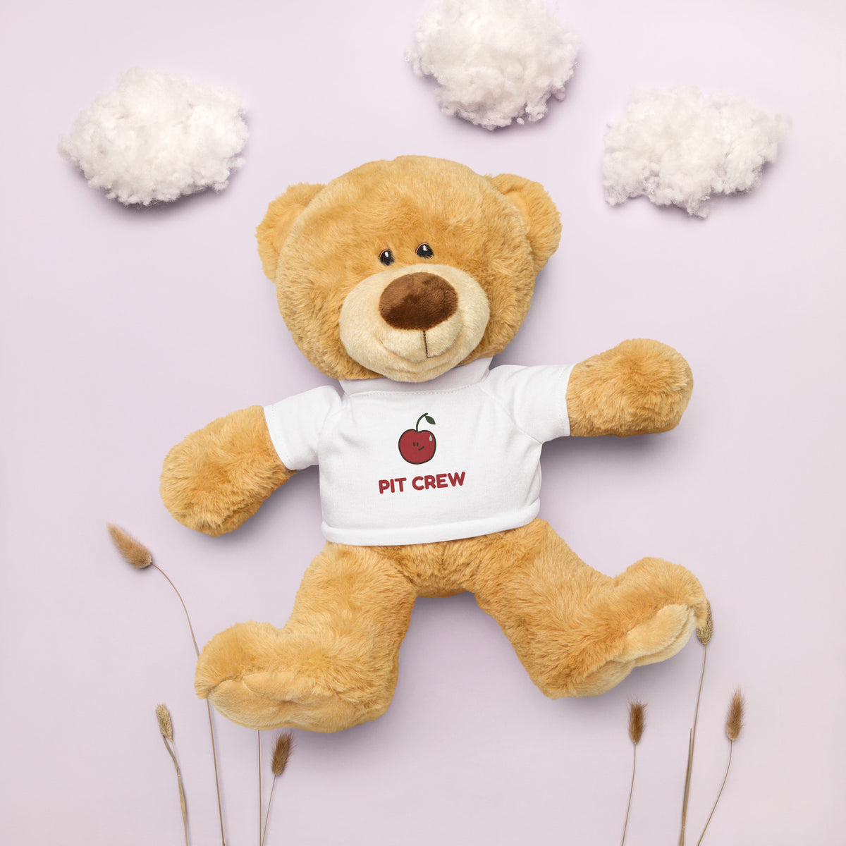 Approved Printful digital proof — Little Pit Crew teddy, compact Pit and PIT CREW printed shirt; view 3; gt-984783158.