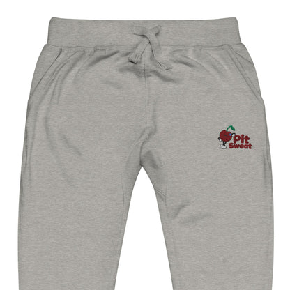 Approved Printful proof — Cotton Heritage M7580 Carbon Grey — leaning Pit and wordmark front embroidery — Flat Zoomed-in — gt-985147526